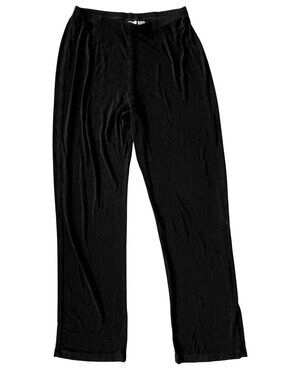 Chicos Travelers Slinky Pants Slacks Stretch Elastic Waist Black Size 2